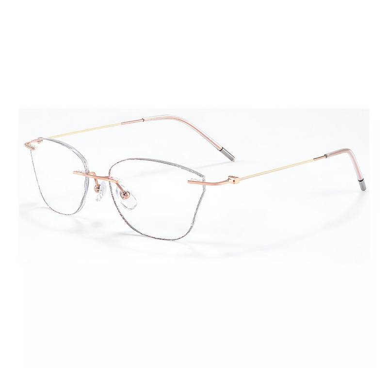 PACIEA Lesebrille Damen Randlos Anti Blaulicht Glitzerrand Ultraleicht Elegant Kompakt von PACIEA