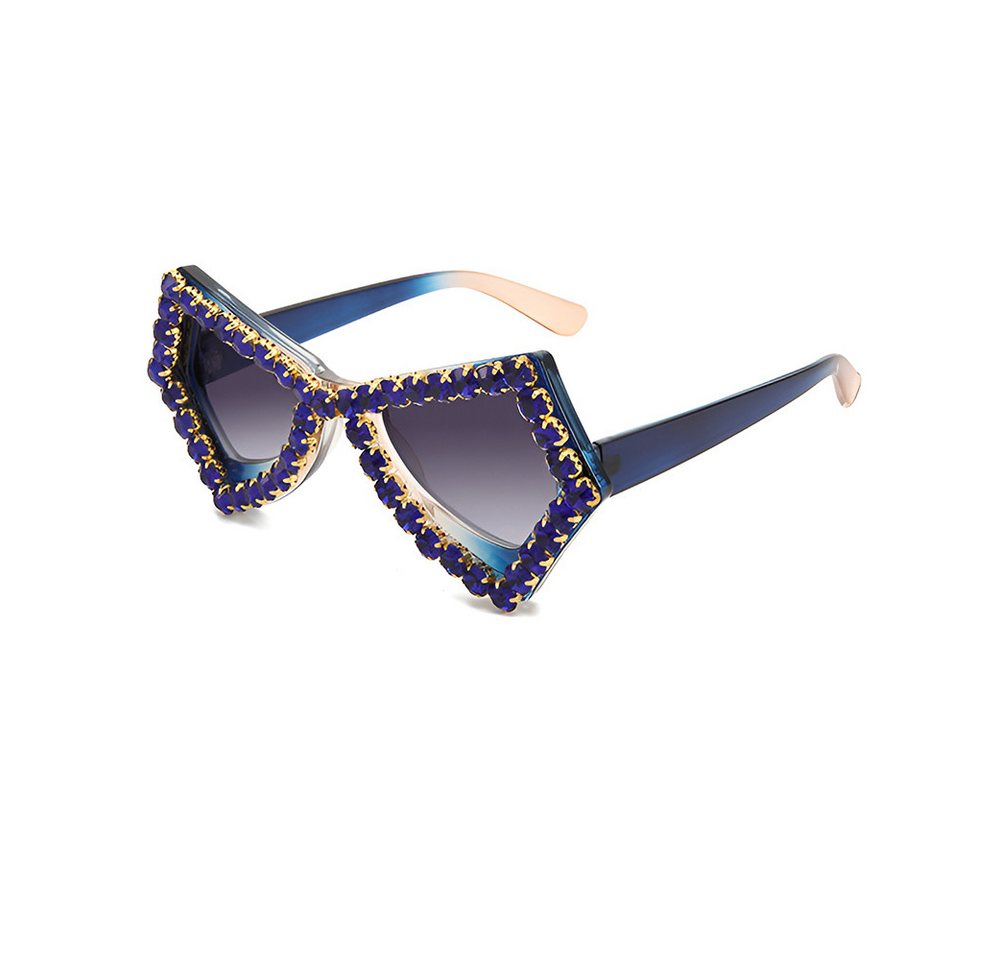 PACIEA Sonnenbrille Damen Faschingsbrille Glitzerrand Breite Bügel UV Schutz PACIEA Sonnenbrille Damen Faschingsbrille Glitzerrand Breite Bügel UV Schutz von PACIEA