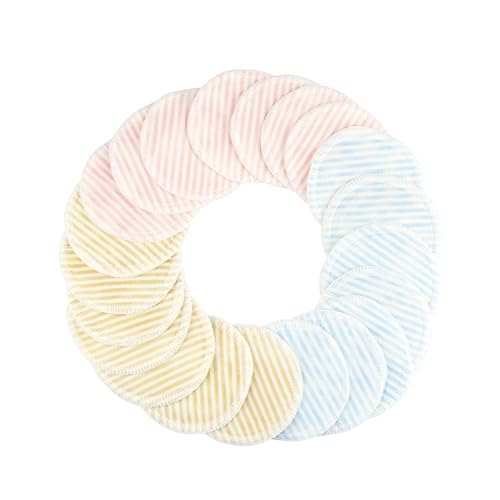 PACKOVE 12stücke Wiederverwendbare Make-up-entferner-pads Aus Bambusfaser Doppellagig Gesichtsreinigungspads Khaki Himmelblau Rosa von PACKOVE