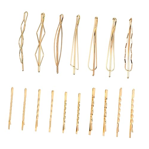 PACKOVE 17stücke Goldene Haarclips Mit Kunstperlen Haarspangen Für Damen Und Mädchen Aus Legierungsmaterial Perlendesign Haarschmuck Leicht Zu Befestigen Passt Frisur von PACKOVE