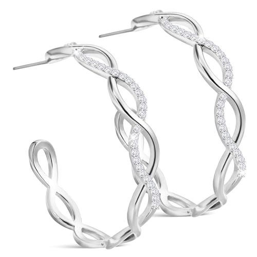 1Paar Kleine Creolen mit Funkelnden Rhinestone Dekorationen Robust Langlebig für Täglichen Gebrauch Leicht für Damen von PACKOVE