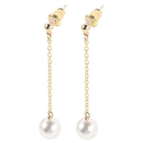 PACKOVE Lange Quasten-ohrhänger Mit Kunstperlen Für Damen Statement-ohrringe Perlentropfenohrringe Für Trendigen Schmuck von PACKOVE