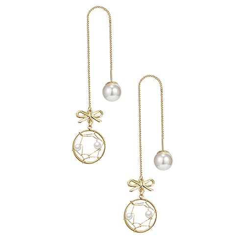 PACKOVE Perlenohrringe Damen Kreative Netzförmige Ohrhänger Legierung Hypoallergen Stilvoll Modischer Schmuck für Frauen von PACKOVE
