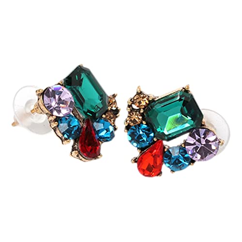 1Paar Strassohrringe für Frauen Funkelnde Geometrische Ohrstecker Hochzeiten Dating Besondere Anlässe Design Charmanter Modeschmuck von PACKOVE