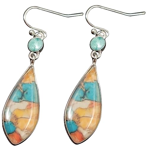 PACKOVE 2 Paar Vintage Tropfenohrringe für Damen Baumelnde Statement Ohrringe Legerem Design Dekorative Ohrhänger Schmuck für Partys und Alltag von PACKOVE