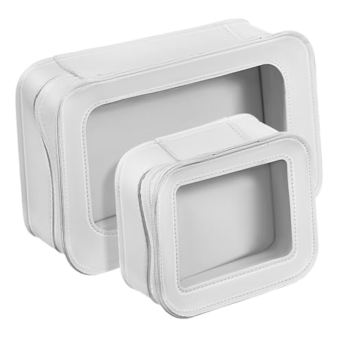 PACKOVE 2stücke Transparente Kosmetiktaschen Praktische Kulturtaschen Mit Reißverschluss Große Kapazität Für Reisen Und Unterwegs Für Make-up Und Toilettenartikel Für Frauen von PACKOVE