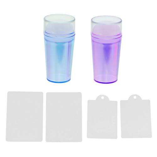 PACKOVE Silikon Nagelstempel 2 Stück Maniküre Selbstgemacht Stempel Kit für Nageldesign Transparent mit Abdeckung Einfach zu Verwenden für Mädchen PACKOVE Silikon Nagelstempel 2 Stück Maniküre Selbstgemacht Stempel Kit für Nageldesign Transparent mit Abdeckung Einfach zu Verwenden für Mädchen von PACKOVE