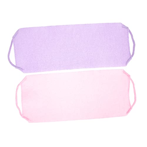 2 Stück Dusch Exfoliating Handtücher Rückenschrubber mit Doppelseitigem Design für Zuhause und Unterwegs Schnell Trocknend und Leicht zu Verstauen von PACKOVE