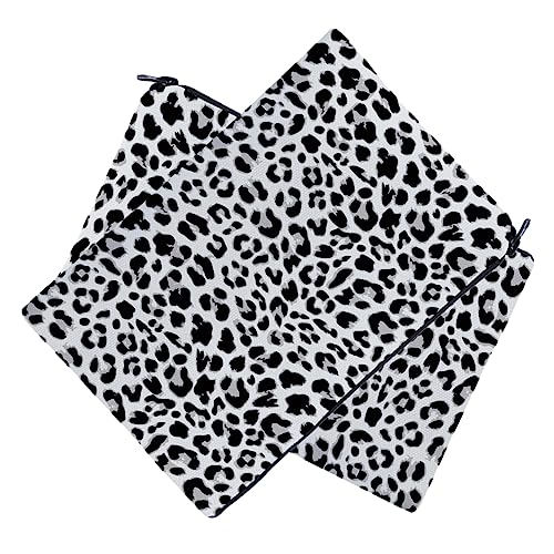 2 Stück Makeup Bag Leopard Kosmetiktasche Reisen Aufbewahrung für Damen Kompakt Leicht Große Kapazität mit Reißverschluss für Kosmetik und Alltagsgegenstände von PACKOVE