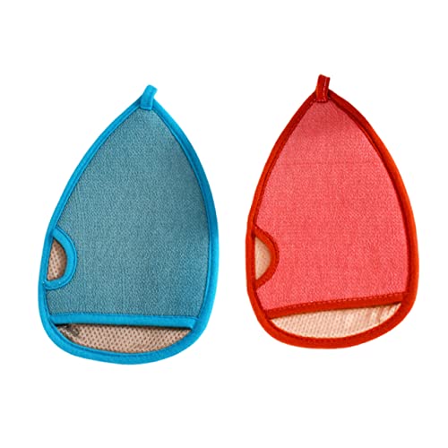 2 Stück Peeling für Körperpflege Doppelseitige Exfoliationshandschuhe für Männer und Sanfte Massage für Beine und Optimal zur Hautpflege Zufällige Farbe von PACKOVE