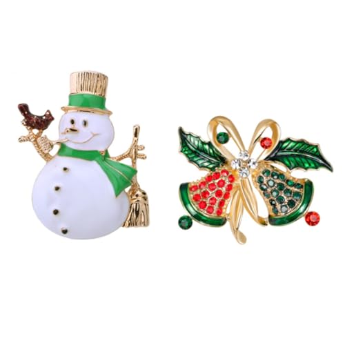 2St Weihnachtsbrosche brosche stylische Anstecknadel weihnachten kostüm weihnachten kleidung Weihnachtsstifte Weihnachtsbrustnadel Motto-Party-Brosche Passen von PACKOVE