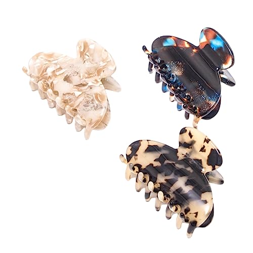 3Stücke Acetat Haarklammer mit Marmor für Damen und Große Haarclips für Dickes und Dünnes Haar Zufällige Farben Haarzubehör für Eleganten Look von PACKOVE