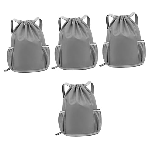 PACKOVE 4 Stück Reisetasche Basketballtasche Schuhorganisator Zugbeutel Mit Flaschenhalter Sporttasche Mit Kordelzug Und Verstellbarem Riemen Abteil Nylon Ausrüstungstasche Fitness von PACKOVE