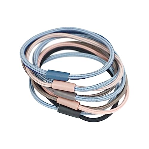 PACKOVE 5stücke Elastisches Haargummi Einfache Zweifarbige Stretch-haargummis Haarschmuck Für Mädchen Und Damen Pferdeschwanzhalter von PACKOVE