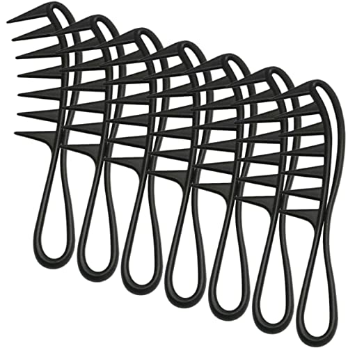 7 Stück Teiliges Breitzahniger für Lockiges Haar Entwirrungskamm für Männer für Friseure und Heimgebrauch Leicht und Tragbar aus Zuverlässigem Material Gefertigt von PACKOVE