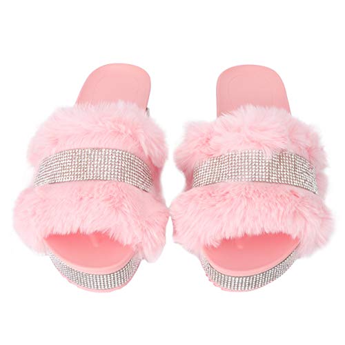 PACKOVE 1 Paar Damen Hausschuhe mit Dickem Sohlen und Strass Warme Plüschschuhe für Winter Rutschfeste Pantoffeln für Zuhause PACKOVE 1 Paar Damen Hausschuhe mit Dickem Sohlen und Strass Warme Plüschschuhe für Winter Rutschfeste Pantoffeln für Zuhause von PACKOVE