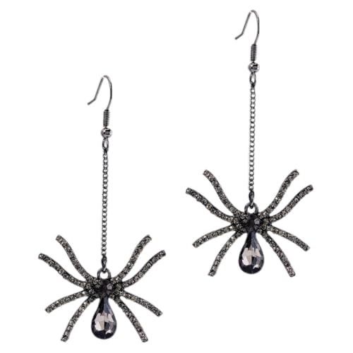 PACKOVE 1 Paar Halloween Spinnen Ohrringe Damen Vintage Lange Drop Ohrringe Dunkel und Gruselig für Halloween Partys Masquerade und Festivals Leicht und Hautfreundlich von PACKOVE