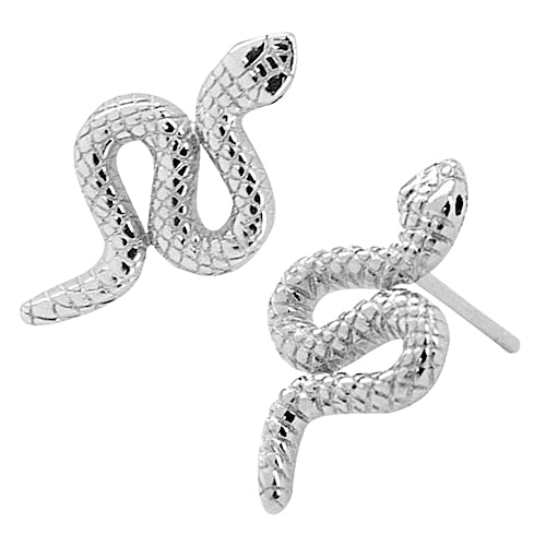 PACKOVE 1 Paar Kreative Design-Schlangenohrringe Ohrstecker trendige Ohrringe Mädchenhengst Ohrringe Schmuck Damen Ohrringe Ohrschmuck Serpentin S925 Silbernadel Fräulein Kupfer von PACKOVE