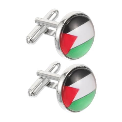 PACKOVE Palästina Manschettenknöpfe für Herren Legierung Langlebig Vielseitig Hemdärmelknopf für Anzug Business Feierlichkeiten von PACKOVE