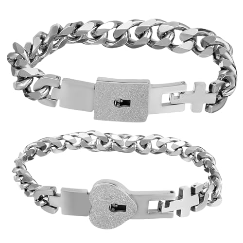 PACKOVE 1 Paar Pärchen Armband mit Unisex Handkette als Geburtstagsgeschenk für Personalisierbare Schlüssel und Schloss Armbänder für Besondere Anlässe PACKOVE 1 Paar Pärchen Armband mit Unisex Handkette als Geburtstagsgeschenk für Personalisierbare Schlüssel und Schloss Armbänder für Besondere Anlässe von PACKOVE