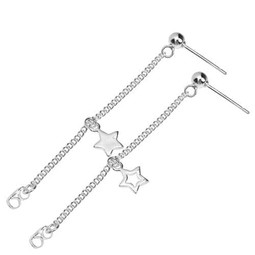PACKOVE Stern Tropfen Ohrringe Für Damen Lange Hängende Ohrringe Aus 925 Silber Für Besondere Anlässe Und Alltag Eleganter Ohrschmuck Für Mädchen von PACKOVE