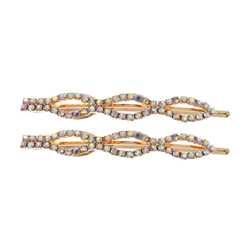 PACKOVE 1 Paar Rhinestone Haarspangen für Damen Glänzende Haarclips im Bogen Design für Verschiedene Frisuren und Anlässe für Alltag oder Besondere Events von PACKOVE