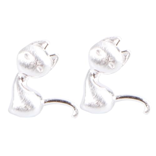 PACKOVE 1 Paar Sterling Silber Ohrstecker für Damen Hautfreundliche Einfache Ohrhänger für für Tägliche Dekoration für Freundinnen von PACKOVE