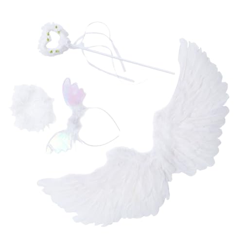 PACKOVE Engelsflügel Für Mädchen Flügel Prop Für Kostüm Stirnband Feenstäbe Partyzubehör Cosplay Requisiten Bühnenoutfit Dekoration Für Feiertage von PACKOVE