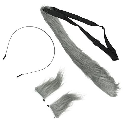 PACKOVE 1 Satz Fuchsohren Fuchsohren Haarband Tiere Cosplay Stirnband Fuchsohren Und - Als Kostümzubehör Kit Mit Wolfsfuchsschwanz Und Clipohren Bilden Plüsch Langen von PACKOVE