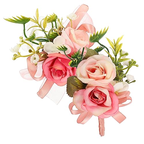 PACKOVE 1 Satz Handgelenk Blumenanstecker Set Teiliges Armband mit Realistischer Blüten und Blattgestaltung für Hochzeiten Brautjungfern und Besondere Anlässe Langlebig und Handgefertigt von PACKOVE