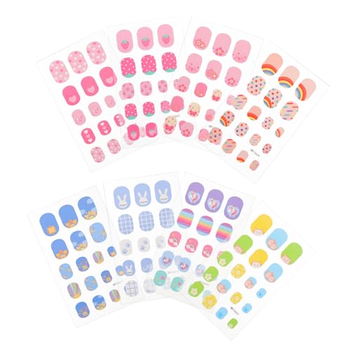 PACKOVE 1 Satz Nagelsticker Für Künstliche Nägel Für Auf Nägel Drücken Mädchen Falscher Nagel Streifen Künstliche Fingernägel Für Fälschung Spitze Aufkleber 8blätter von PACKOVE