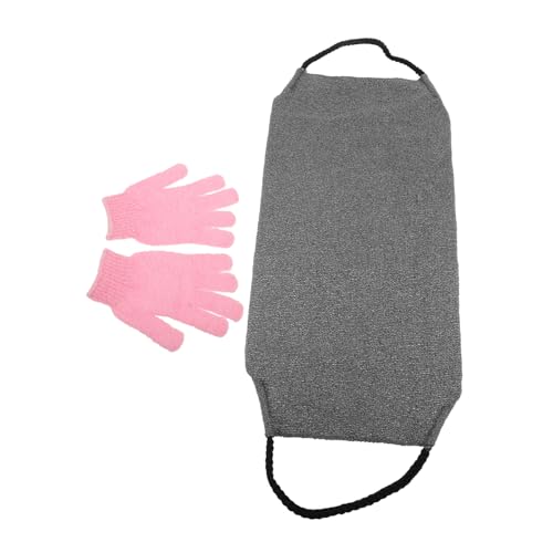 PACKOVE Badehandschuhe Aus Luffa-netz Für Rückenreinigung Peeling-rückenschrubber Für Dusche Set Mit Peeling-handtuch Für Körpermassage Und Baden von PACKOVE
