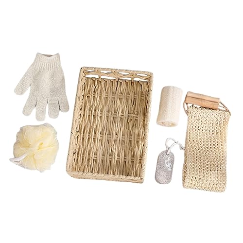 PACKOVE 1 Satz Teiliges Körperpflege Set mit Body Scrubber Badeschutzhandschuhen und Fußfeile Duschzubehör für Sanfte Hautpflege und Gründliche für Männer von PACKOVE