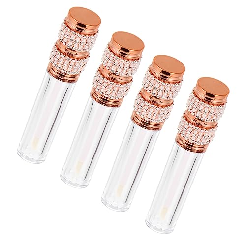 PACKOVE 1 Satz Teiliges Perlen Lippenbalsam Röhrchen Leere Lipgloss Behälter Für Diy Für Lippenstift Eyeliner Kosmetiklagerung 4 Stück von PACKOVE