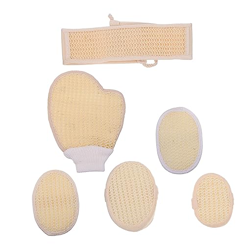 PACKOVE 1 Satz Teiliges Set Exfolierende Badetücher mit Praktischen Handschuhen und Badeschwamm Robuste Körperpflege für Gründliche und Sanfte Hautpflege von PACKOVE
