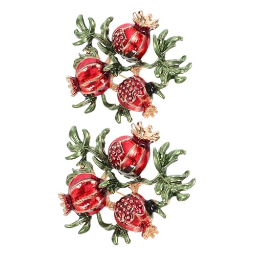 PACKOVE 1 Satz Vintage Granatapfel Broschen Für Damen Trendige Legierungs Anstecknadeln Für Muttertag Schmuck Für Kleidung Und Accessoires 2 Stück von PACKOVE