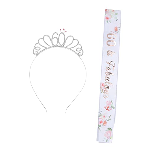PACKOVE 1satz Mädchen-schärpe Und Set Kreative Geburtstagsdekoration Mit Schultergurt Und Krone Für Unvergessliche Feiern Für Geburtstagsfeste von PACKOVE