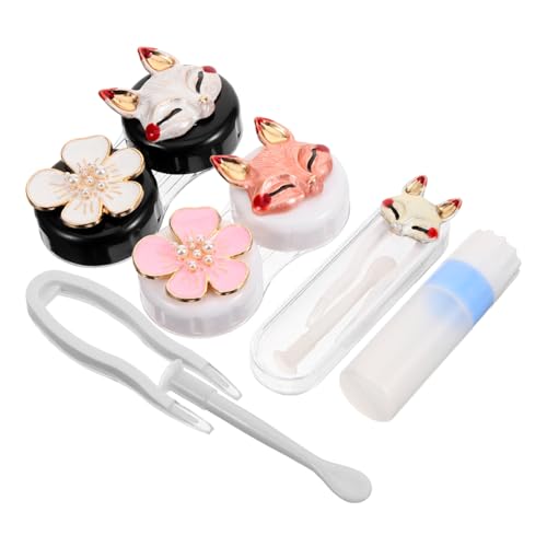 PACKOVE 1 Satz farbige Kontaktlinsen Objektive Kontakte Fall behälter Brillenetui Augenlinsen-Organizer Taschenlinsenhalter Plastik von PACKOVE