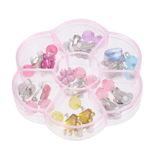 PACKOVE 1 Schachtel Ohrclip für Kinder Prinzessin verkleidet Fehler Spielset für Kinder Ohrringe Schmuck schöne Ohrclips Kinder Ohrclip Lagerung Ohrringclip Mädchen Acryl von PACKOVE