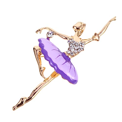PACKOVE 1 Stück Balletttänzerin Brosche mit Strassstein Anstecknadel für Damen Modisches Accessoire Zufälliger Farbe für Kleidung Taschen und Hüte Zufällige Farbe Zufällige Farbe von PACKOVE