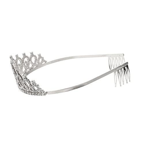 PACKOVE 1 Stück Geburtstagskrone Tiara Mini Königin erste mit Braut- hochzeitsdeko Krone für Mädchen Haarkronendekor Krone Hochzeit schicke Krone Strasssteine Silber von PACKOVE