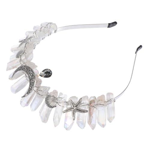 PACKOVE Anhänger Stirnband Mit Bunten Weißen Sternen Und Monden Schlichtes Design Für Braut Und Mädchen Kopfschmuck Haarschmuck Für Hochzeit Und Party von PACKOVE