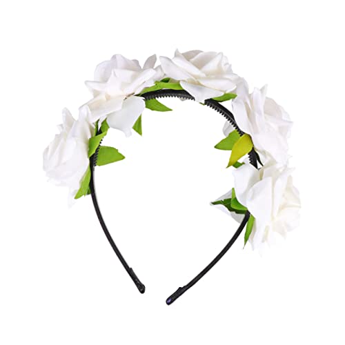 PACKOVE 1 Stück Haarreifen Brautparty Korsage Kopfbedeckung Hochzeitshaarschmuck für Frauen Haarschmuck für besondere Anlässe Romantischer Haarschmuck Haarzubehör frauen kopfschmuck Weiß von PACKOVE