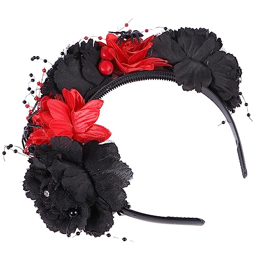 PACKOVE 1stk Halloween-stirnband Verkleide Dich Mit Dem Kopf Bopper Halloween-blumenkopfschmuck Rosafarbene Haarbänder Halo-haarteil Seidentuch Fräulein Haarnadel Cosplay von PACKOVE