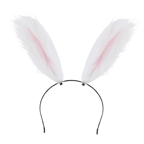PACKOVE 1 Stück Hasenohren Stirnband Hasenohren Kaninchenohren Haarreif Stofftier Hase Plüsch Tierohren Haarband Für Party Stirnband Ausgefallene Stirnbänder Performance von PACKOVE