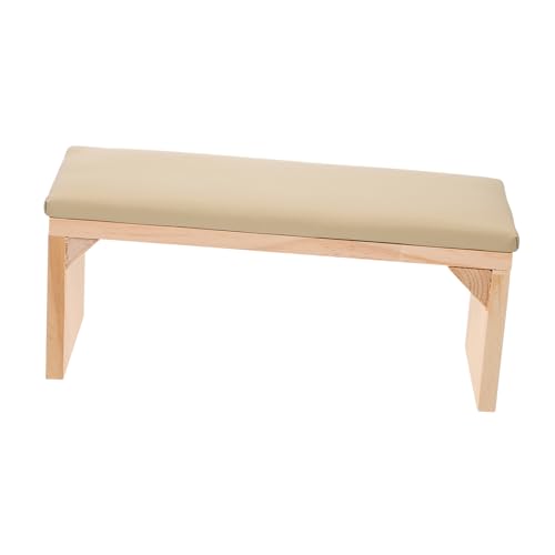 PACKOVE 1 Stück Holz Handauflage für Maniküre Natürliche Armstütze für Nagelkunst Weiches Kissen Milchgrau Nagelstudios und Heimgebrauch Zubehör für Nagelliebhaber und Diy Projekte von PACKOVE