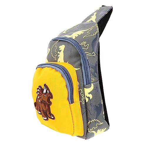 1 STK Dinosaurier-gürteltasche Für Kinder Cartoon Kinder Tasche Kinder-Cartoon-gürteltasche Kreuz Körper Tasche Crossbody-Rucksack Für Kinder Niedlich Kindertasche Kleinkind Nylon von PACKOVE