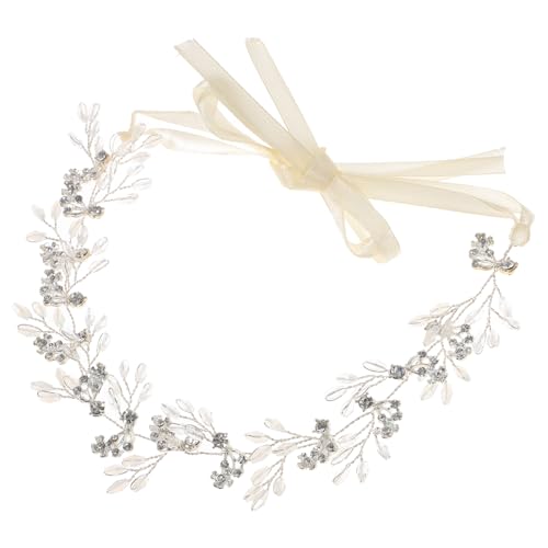 PACKOVE 1 Stück Kristall Stirnband Funkelnd Braut Tiara Brautjungfer Hochzeits-stirnband Braut Haarschmuck Für Damen Kopfstück Für Frauen Hochzeitskopfschmuck Gemeinschaft Silber Legierung von PACKOVE