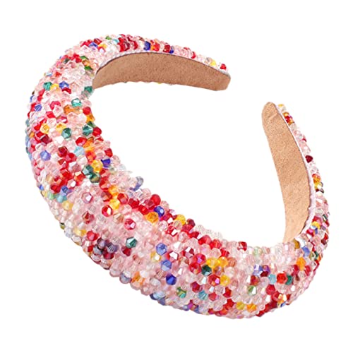 PACKOVE Damen Haarreif Glitzer Stirnband Hochzeits Haarschmuck Für Partys Und Anlässe Farbenfroh Weich Gepolstert Stilvolles Design Für Frauen Und Mädchen von PACKOVE
