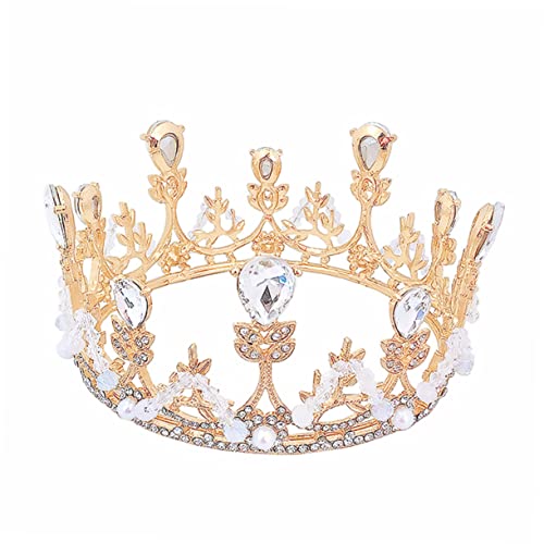 PACKOVE 1 Stück Krone Diademe für Mädchen Teen Gold Crown Tiara Party klein Kopfbedeckung Goldrand Legierung Golden von PACKOVE
